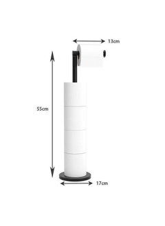Toilet Paper Holder Stand Bathroom Toilet Paper Storage for 4 Paper Rolls with Modern shiny base, Free Standing Toilet Paper