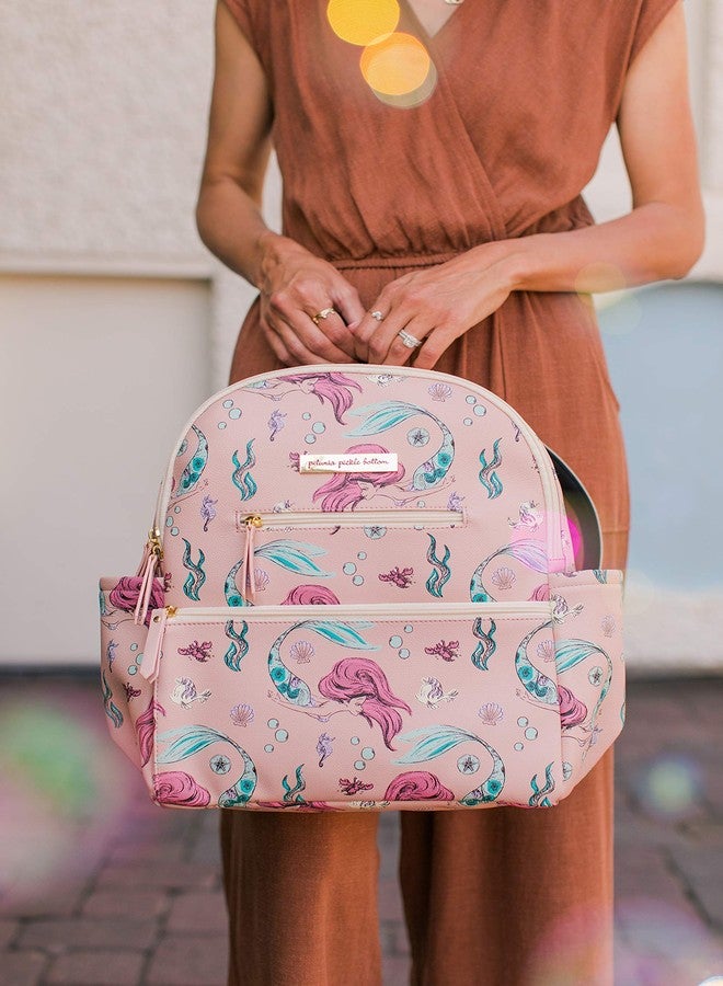 Petunia Pickle Bottom Ace Backpack - Multi-Function Diaper Bag with Insulated Pockets and Changing Pad - Wide Zip-top for Easy Access to Contents - Little Mermaid - Image 3