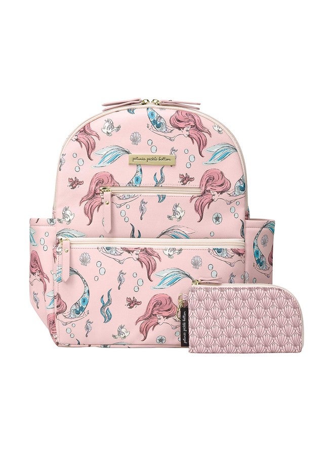 Petunia Pickle Bottom Ace Backpack - Multi-Function Diaper Bag with Insulated Pockets and Changing Pad - Wide Zip-top for Easy Access to Contents - Little Mermaid - Image 1