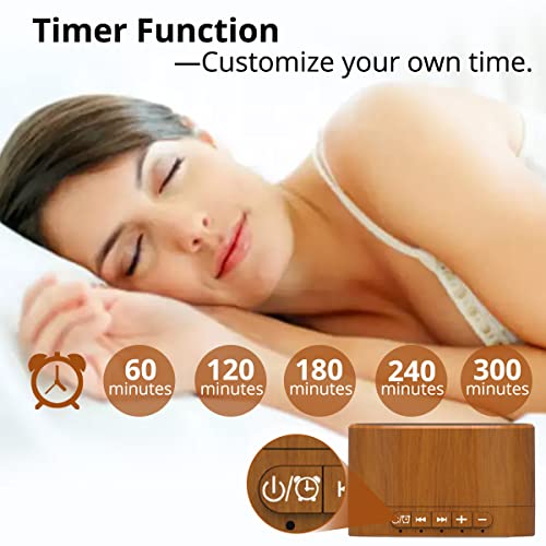 Magicteam White Noise Machine plug-in Sound Machine with 20 Non Looping Natural Soothing Sounds and Memory Function Sleep Timer Sleep Machine with Sleep Therapy for Baby Kids Adults-New Wood Grain Added in 2025 - Image 3