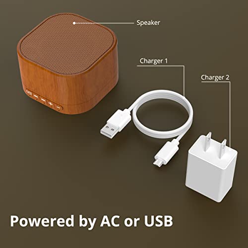 Magicteam White Noise Machine plug-in Sound Machine with 20 Non Looping Natural Soothing Sounds and Memory Function Sleep Timer Sleep Machine with Sleep Therapy for Baby Kids Adults-New Wood Grain Added in 2025 - Image 5