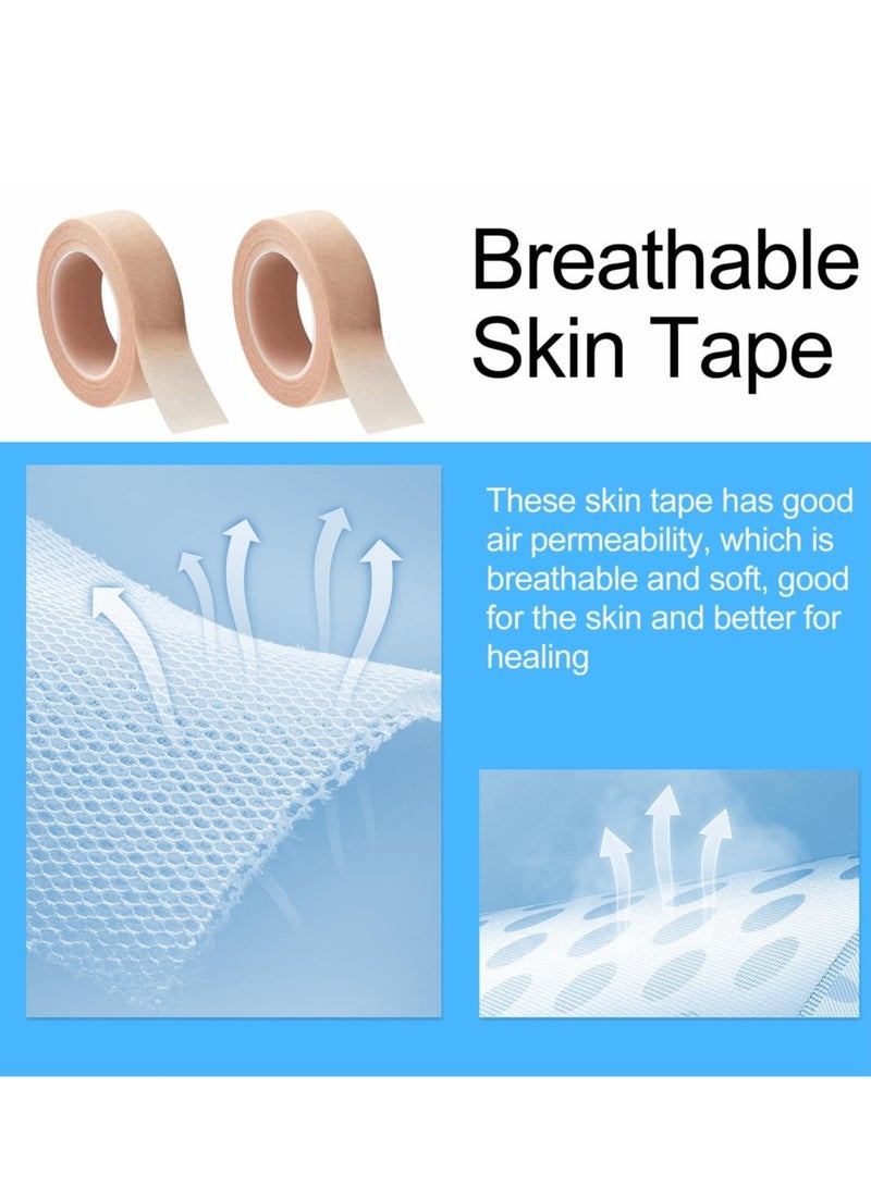 8 Rolls Flexible Skin Tape Breathable Nose Tape，Micropore Tape, Paper tape medical,  Self Adhesive First Aid Bandages for Wound Injuries Swelling (0.5 in x 10 Yd)