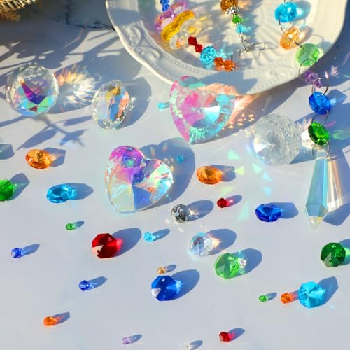 Worgree 460pcs DIY Suncatcher Making Kits for Adults Crystal Sun Catcher Arts and Crafts Supplies Set with Colorful Crystals Beads Rainbow Maker Prism for Windows Hanging Indoor Outdoor Garden Decor - Image 5