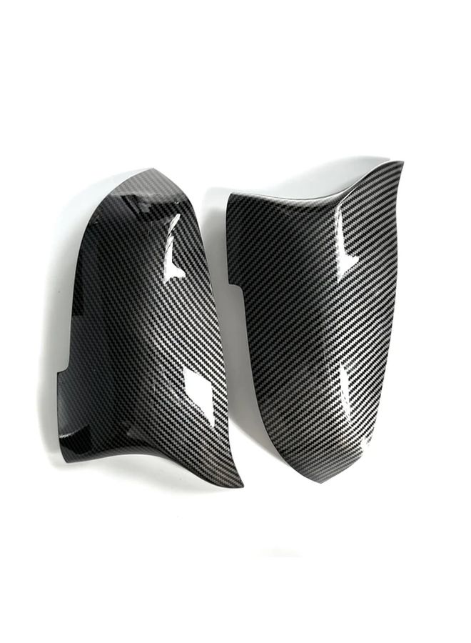 Carbon Fiber ABS Rearview Mirror Cover For BMW F10 Late 2014-2017 Horn Pattern - Image 1