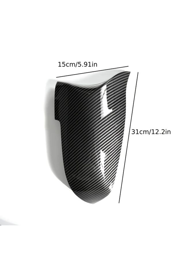Carbon Fiber ABS Rearview Mirror Cover For BMW F10 Late 2014-2017 Horn Pattern - Image 2