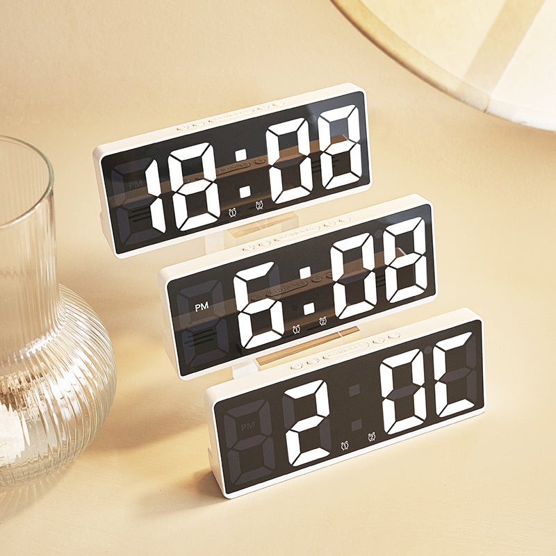 New Two Sets Of Alarm Clocks, Simple Led Clock, Large Screen Digital Clock, Bedroom Bedside Clock, Korean Fashion Clock 6628 - Image 5