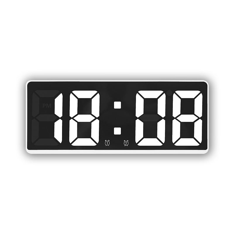 New Two Sets Of Alarm Clocks, Simple Led Clock, Large Screen Digital Clock, Bedroom Bedside Clock, Korean Fashion Clock 6628 - Image 1