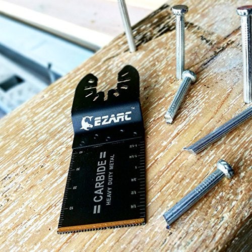 EZARC Carbide Oscillating Tool Blades, Multitool Blades Heary Duty for Hard Material, Metal, Nails. Bolts. Screws, 3-Pack - Image 4