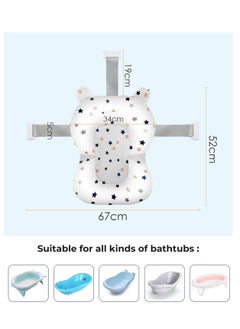 MUMS PLANET Baby Bath Pillow Baby Bathtub Pad Newborn Bath Pillow  with Ergonomic Bath Pillow for Bathtub Baby Space Saving Bath Pad for Newborns, for 0-12 Months Baby Bath from MUMS PLANET  - Image 2