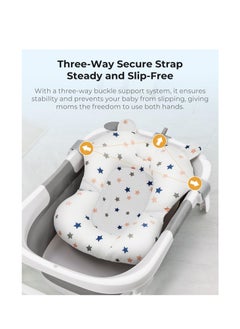 MUMS PLANET Baby Bath Pillow Baby Bathtub Pad Newborn Bath Pillow  with Ergonomic Bath Pillow for Bathtub Baby Space Saving Bath Pad for Newborns, for 0-12 Months Baby Bath from MUMS PLANET  - Image 5