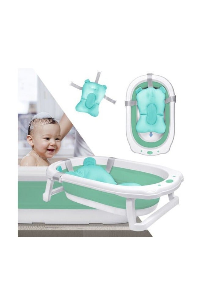 Baby Bath Pillow Baby Bathtub Pad Newborn Bath Pillow  with Ergonomic Bath Pillow for Bathtub Baby Space Saving Bath Pad for Newborns, for 0-12 Months Baby Bath from MUMS PLANET- Bathtub Seat - Newborns - For Kids and Baby Bath Cushion_ Baby supplies