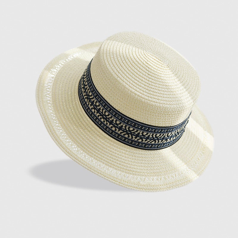 Spring Cowboy Hat Unisex  Checkered Outdoor Wide Brim Hat