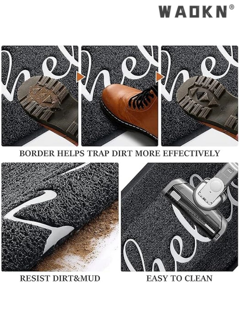 دبليو أيه أو كي أن باب حصيرة دائم نرحب حصيرة ، حصيرة الباب الأمامي ، وانخفاض الشخصي الكلمة حصيرة ، حصيرة الباب الداخلي والخارجي مدخل الغرفة ، شرفة ، وارتفاع تدفق المنطقة المضادة للانزلاق حصيرة - Image 5