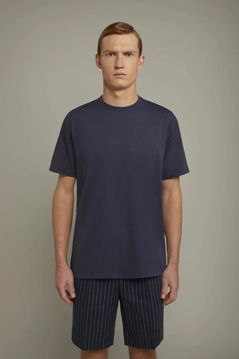 Doppelganger  Men's round neck t-shirt 100% cotton - DK Blue for Men | Best Price UAE