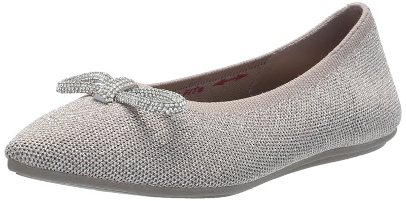 SKECHERS حذاء ستيكرز مودرن كومفورت للنساء كليو بوينت-غليزتي هاز باليه فلات، توبي، 8 - Image 5