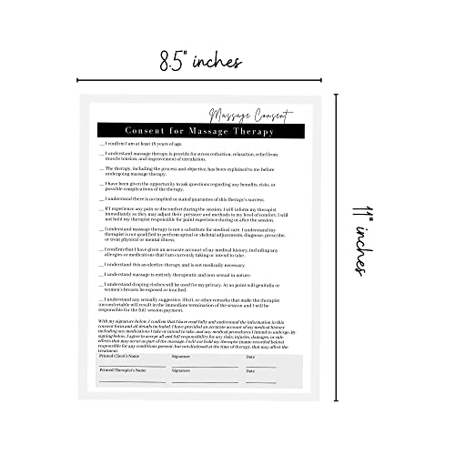 Lashicorn Massage Therapist Forms Intake,Consent,SOAP Notes,Body Analysis and Treatment Plan | Forms with Medical History Treatment and Technique | 75pk, 25 of Each | Dbl Sides | Forms for Client Signatures - Image 2