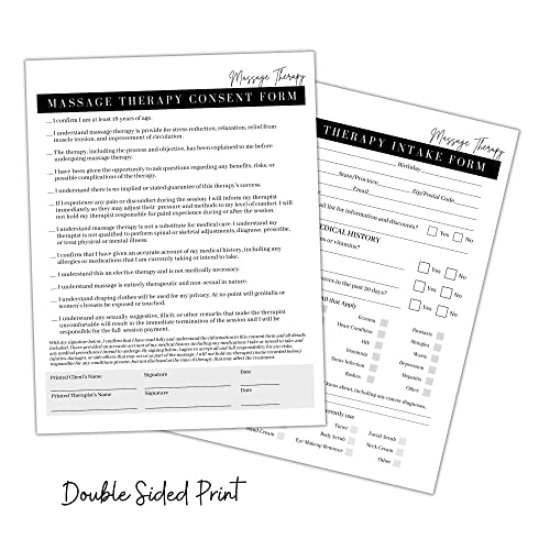 Lashicorn Massage Therapist Forms Intake,Consent,SOAP Notes,Body Analysis and Treatment Plan | Forms with Medical History Treatment and Technique | 75pk, 25 of Each | Dbl Sides | Forms for Client Signatures - Image 3