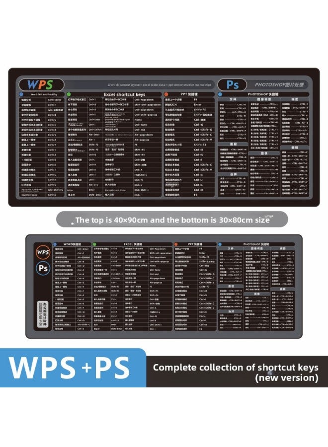 Generic Mouse Pad Extra Large Shortcut Keys Cad Software Excel Function ...