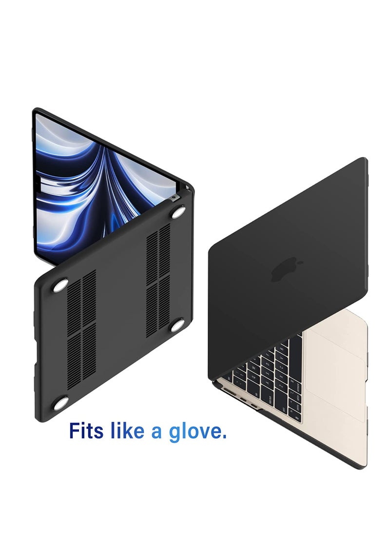 Generic 3 in 1 Bundle Case Compatible with MacBook Air 15 inch 2023 M2 Chip Model A2941 and 2024 M3 Chip Model A3114 and 2025 M4 Chip Model A3241, Hard Shell Case with Screen Protector + Silicone Keyboard Cover, Matte Black  - Image 4