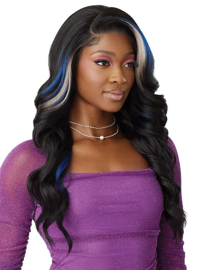 Outre Lace Front Wig - Perfect Hair Line 13X4 - Swoop Series - Swoop 8 (1B/DRFF SAPPHIRE FROST) - Image 5