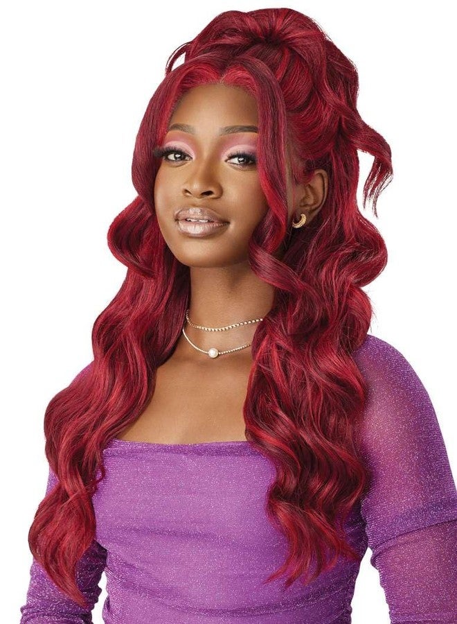 Outre Lace Front Wig - Perfect Hair Line 13X4 - Swoop Series - Swoop 8 (1B/DRFF SAPPHIRE FROST) - Image 3
