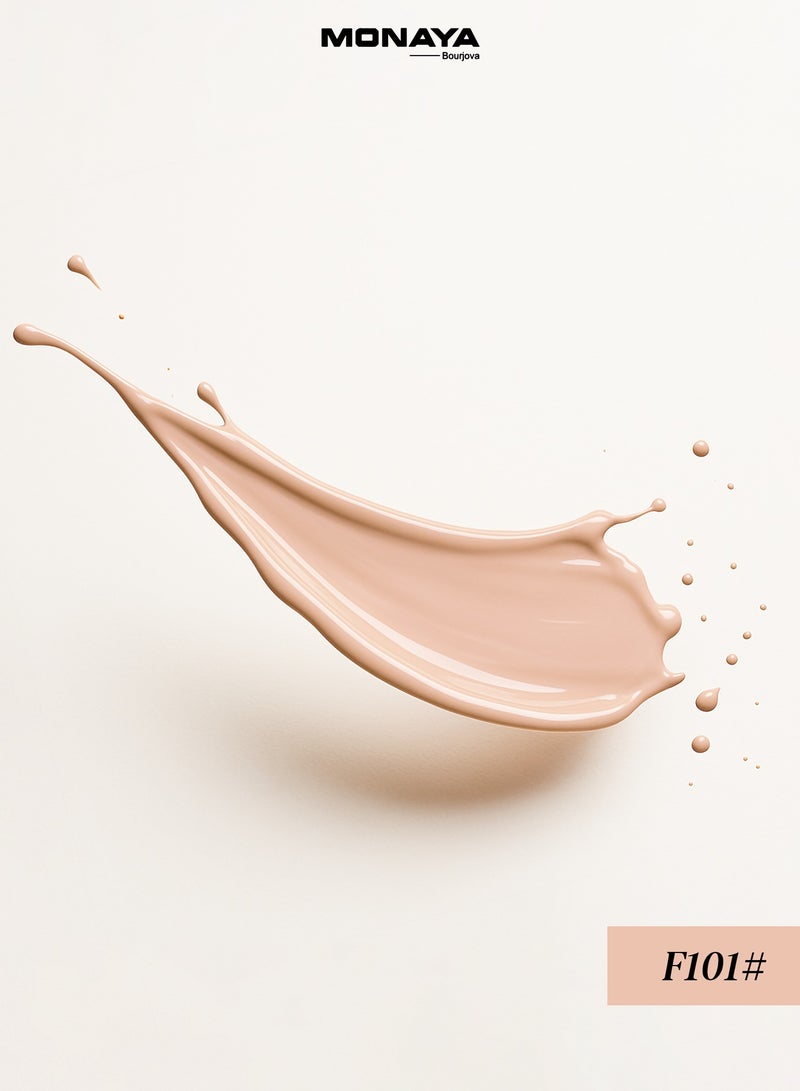 Monaya F001 Perfect Matte Liquid Foundation – Full Coverage, Waterproof, Long-Lasting, (30ml) – Affordable Makeup, Oil-Free, Concealer Effect - F101# - Image 3