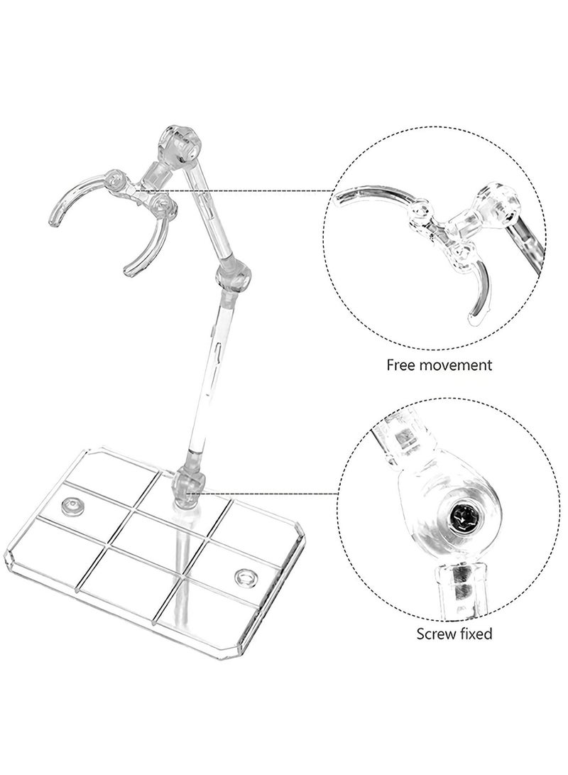 NIBEMINENT Action Figure Stand, Assembled Display Stand Base, Sturdy Transparent Doll Model Holder, Assembly for 6" Figures  - Image 4