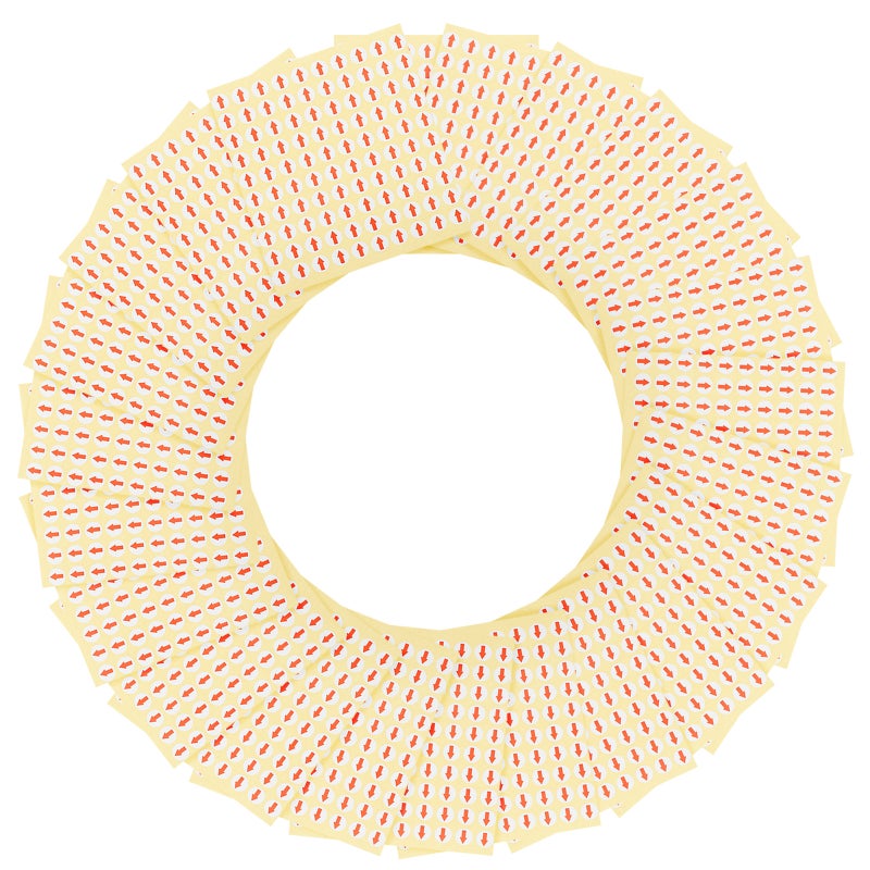 12800 PCS 10mm Self Adhesive Sticky Red Arrow Labels Removable Small Circle Dot Stickers Product Inspection Defect Indicator Tape (White+Red) - Image 1