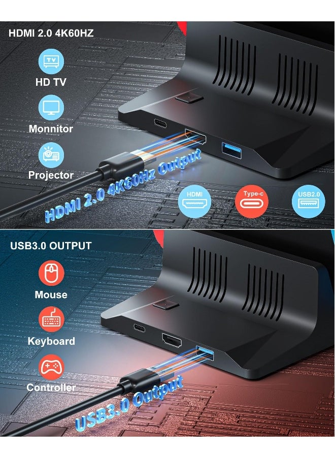 محطة إرساء لجهاز سويتش / سويتش OLED - شاحن دock بتقنية 4K60Hz HDMI 2.0 للتلفاز، بديل رسمي مع منفذ HDMI و USB 3.0  - Image 5
