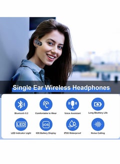 Excefore Bone Conduction Headphones Bluetooth 5.0, Wireless Bluetooth LED Power Display Microphone, of Earphones, Sweatproof Sports Headset for Running, Cycling, Gym, Climbing & Driving  - Image 2