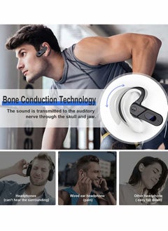 Excefore Bone Conduction Headphones Bluetooth 5.0, Wireless Bluetooth LED Power Display Microphone, of Earphones, Sweatproof Sports Headset for Running, Cycling, Gym, Climbing & Driving  - Image 5