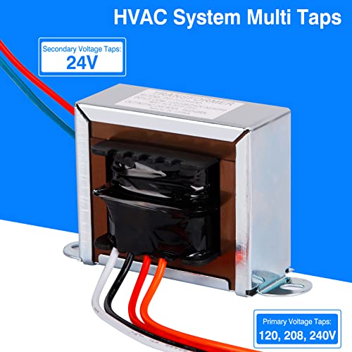 WUYELIN 24V 40VA Control Transformer, Primary 120/208/240V, Secondary 24V Isolation Transformer with Foot Mount for HVAC Furnace Multi Tap - Image 2