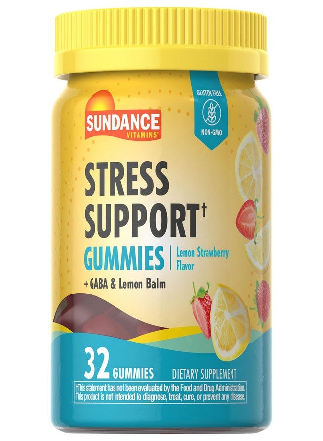 Sundance حلوى سندانس لدعم التوتر | 32 حبة | مع GABA وبلسم الليمون | نكهة الليمون والفراولة | مكمل غير معدل وراثيًا وخالي من الغلوتين - Image 1