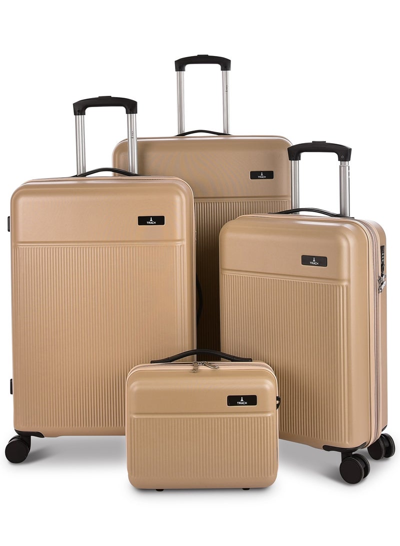 Track Luggage Set of 4 pieces in multiple sizes 13/20/24/28 inches 800/4P color Beige - Image 1