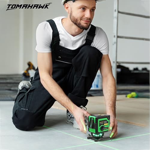 TOMAHAWK® TLL-2CL-4H1V 2 Line Green, Self-Leveling Laser Level - 25 meter (82 Feet) Cross Line Leveller with Horizontal and Vertical, Magnetic Bracket - Image 2