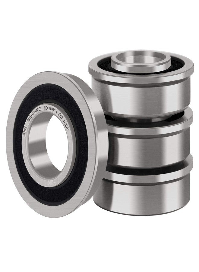 XiKe 4 Pack Flanged Ball Bearings 5/8" x 1-3/8" x 1/2". Be Applicable Lawn Mower, Wheelbarrows, Carts & Hand Trucks Wheel Hub. Replacement for JD AM118315, AM35443, Stens 215-038, 215-061 Etc. - Image 3
