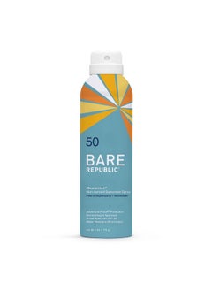 bare republic Bare Republic Clearscreen Sunscreen SPF 50 Sunblock Spray, Water Resistant with an Invisible Finish, 6 Fl Oz  - Image 1