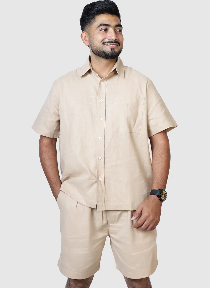 Jimmy Le Bond Linen Plain Regular Fit Set of Shirt and Pants