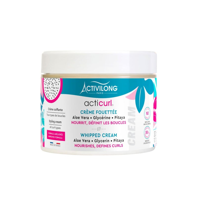 ACTIVILONG Acticurl Curl Whipped Cream  Define Hydrate and Style Your Curls Effortlessly  Infused with Dragon Fruit and Aloe Vera  Nutrition Hydration and Hold for Bouncy Curls  300 ml