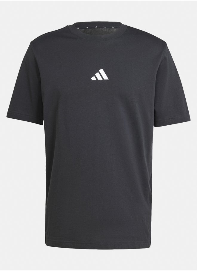 Adidas Essentials Small Logo Single Jersey T-Shirt  - Image 2