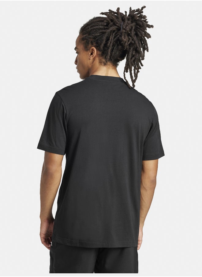 Adidas Essentials Small Logo Single Jersey T-Shirt  - Image 4