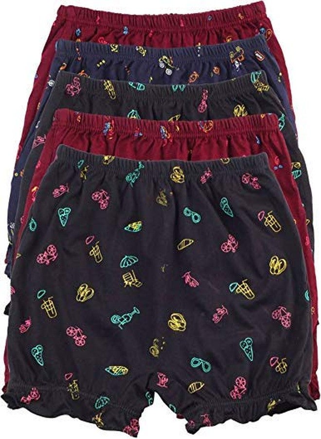 Fashion Hub Girls Cotton Bloomers (Pack of 5) (Ankit Bloomer_20_Multicolour_11 Years-12 Years) - Image 1