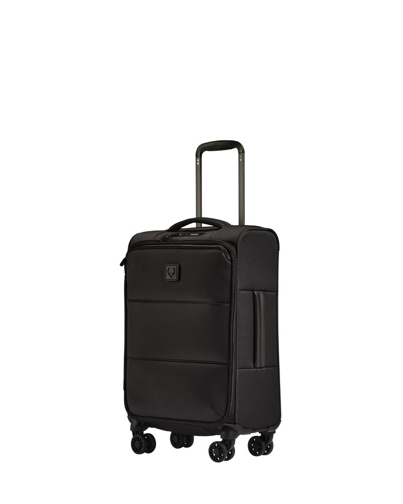 ANTLER Soft Stripe Carry On Luggage 22x14x9 Airline Approved Cabin Suitcase with Expander Adjustable Handle 4 Spinner Wheels Lightweight TSA Lock Recycled Polyester Luggage Black - Image 2