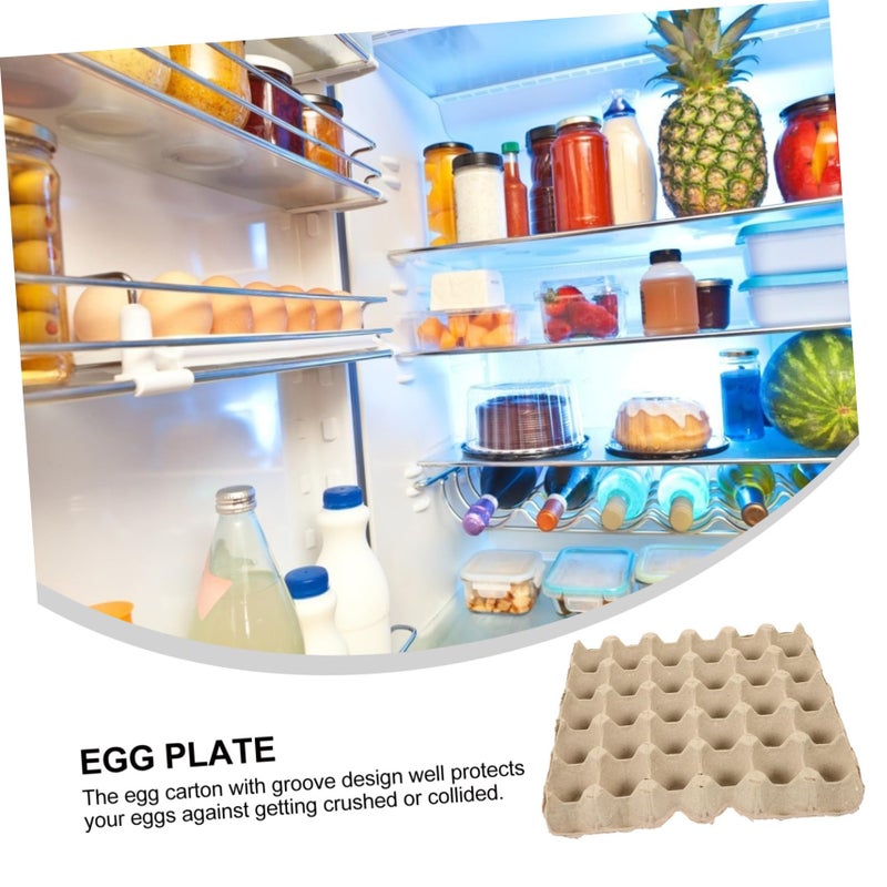 Reusable Paper Pulp Egg Carton Tray 5 Pcs Compact Multi Compartment Refrigerator Storage Holder - Image 5