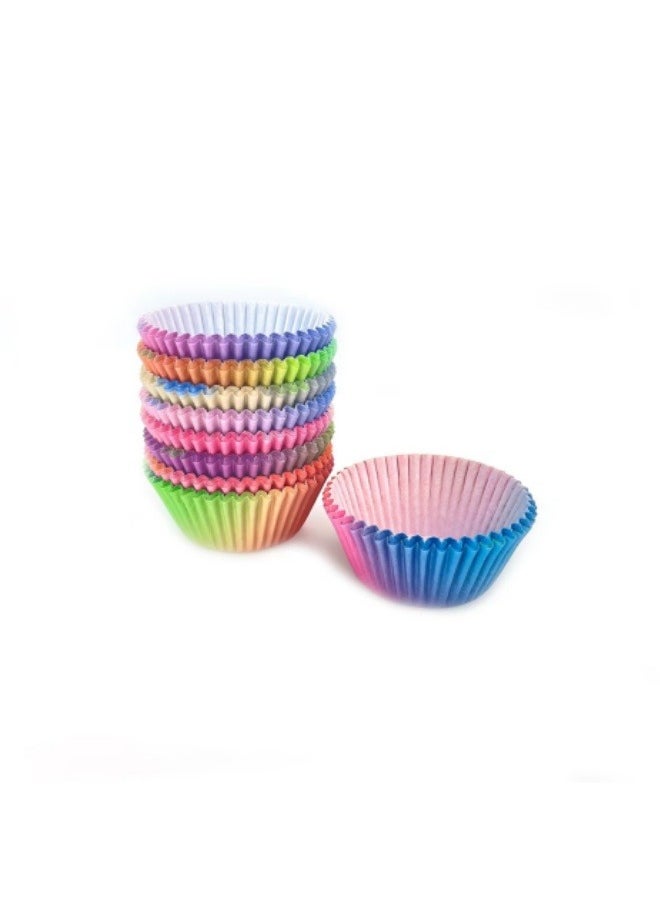 Generic 200 Pieces Baking Cup Set Baking Mold Cake Paper Tray Multicolor  - Image 3