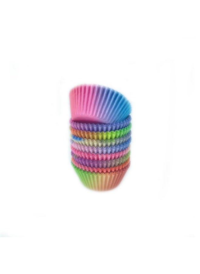 Generic 200 Pieces Baking Cup Set Baking Mold Cake Paper Tray Multicolor  - Image 4