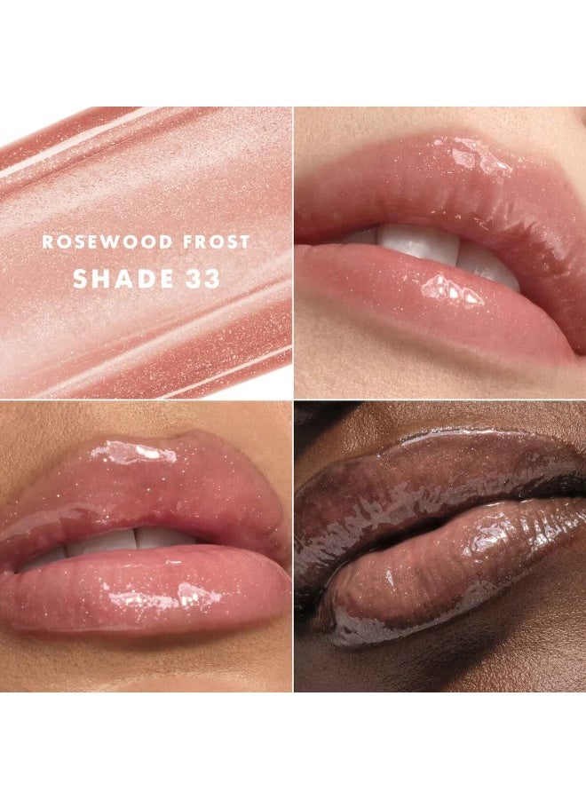 Giorgio Armani Prisma Glass Icy Plumper Volumizing Lip Gloss in shade #33 Rosewood Frost. - Image 4