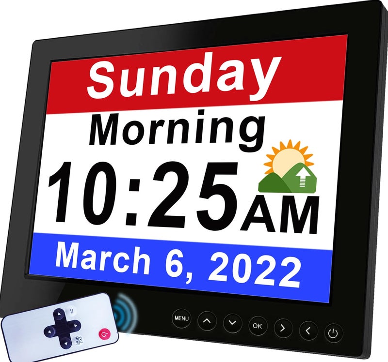 Vfa 30 Alarms Extra Large Digital Clock with Auto DST 6 Display Modes 20 Custom Reminders 10Level Auto Dimmer AMPM Perfect Organizer for Home  School