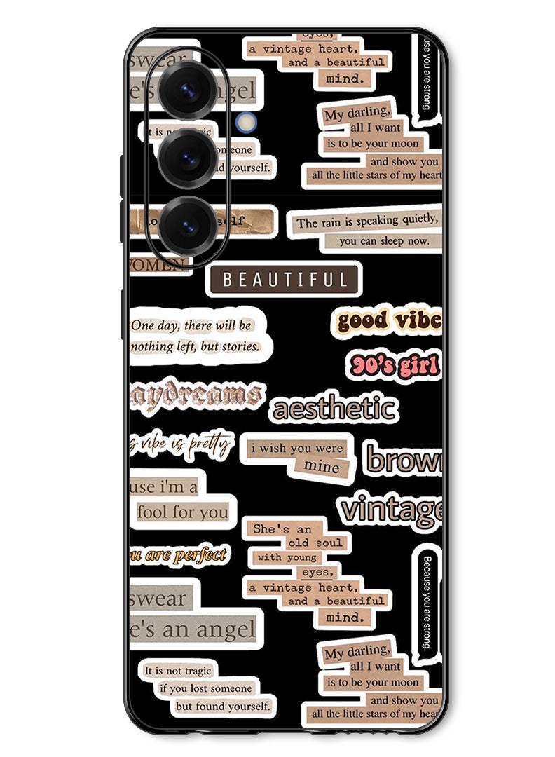 Theodor Case Compatible with Samsung Galaxy A37 Protection Shockproof Bumper Cover Beautiful Quote - Image 1