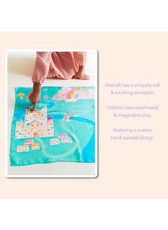 Sarah's Silks Mini Playmap | Rainbowland | 21" X 21" Silk  - Image 3